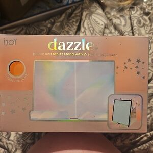 Dazzle Phone and Tablet Stand With Brush Or Pen Organizer - Multicolor